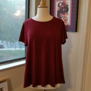Maroon Suede Blouse